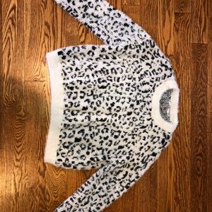 Snow leopard sweater- super cozy!